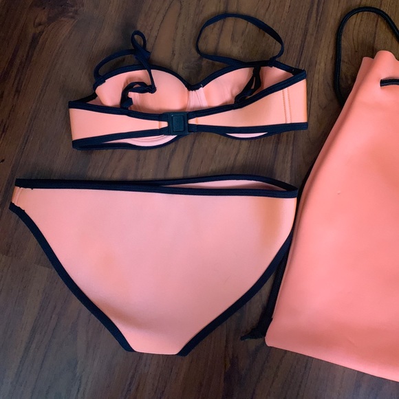 Triangl Bikini Neon Orange Xs S set - Picture 4 of 4